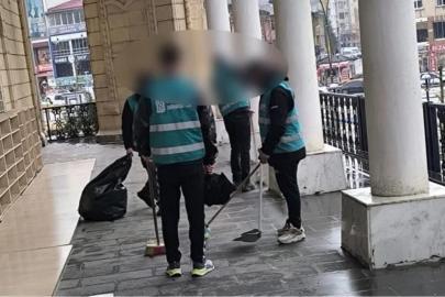 Denetimli Serbestlik Müdürlüğü bünyesindeki yükümlüler Ulu Camii’de Ramazan temizliği yaptı