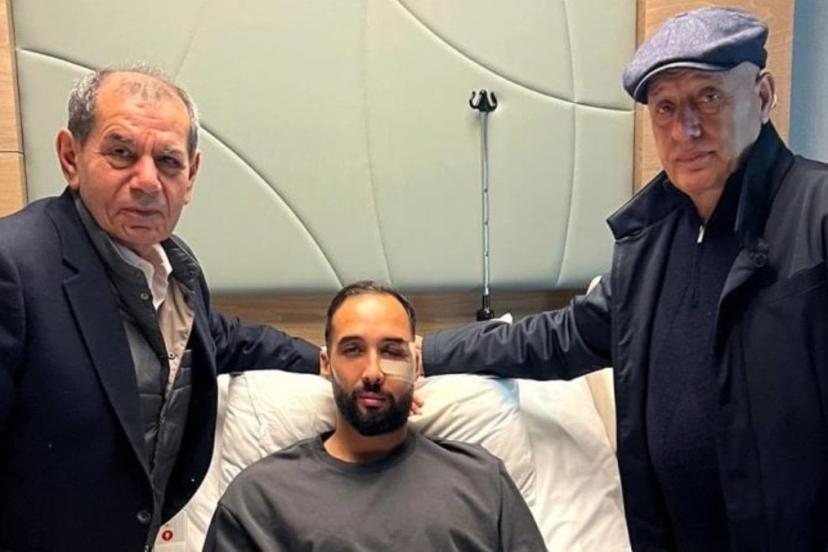 Dursun Özbek, İsa Doğan'ı hastanede ziyaret etti