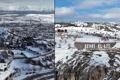Elazığ'da kar yağışı etkili oluyor