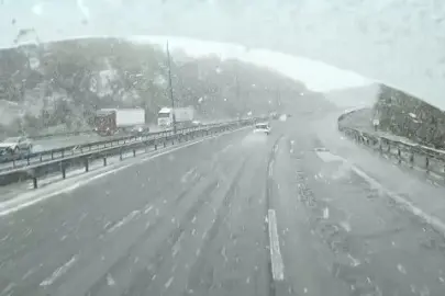 Ankara–Bolu hattında kar mesaisi