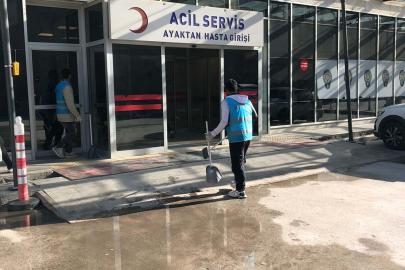 Bodrum'da denetimli serbestlik yükümlülerinden temizlik çalışması