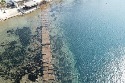Bodrum'da deniz çekildi, tarihi 'Kral Yolu' ortaya çıktı