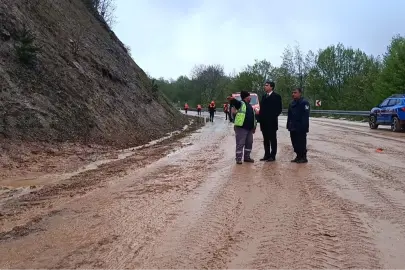 Bilecik Gümüşdere'deki heyelan bölgesine yakın mercek