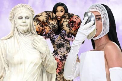Met Gala'ya bu kostümler damga vurdu! Kimi heykel oldu, kiminin kostümü bağırsağa benzetildi