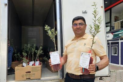 5 bin zeytin fidanı dağıtıp, oğlunun düğününe çağırdı