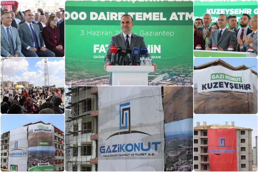 Bakan Kacır, Gazikonut'un Kuzeyşehir'deki 2 bin konutun temel atma törenine katıldı