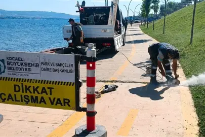 Kocaeli Büyükşehir bakım onarımı Değirmendere'de sürdürüyor