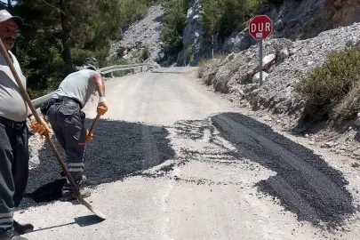 Alanya’da kırsal mahalle yollarına yaz bakımı