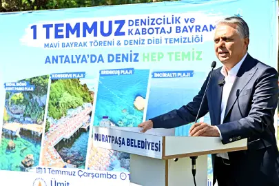 Muratpaşa'nın 5 halk plajına bir kez daha mavi bayrak