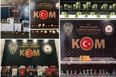 Antalya’da çok sayıda suç unsuru ele geçirildi