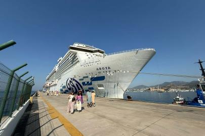 Bodrum’a kruvaziyerle 3 bin 628 turist geldi