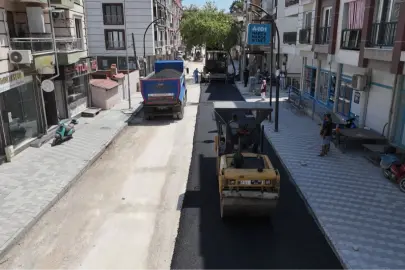 Manisa Soma'da Turgutalp Mahallesi ilk kez sıcak asfaltla buluşuyor