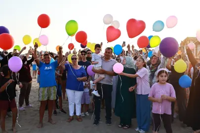 Umut balonları gökyüzüne Göktuğ için bırakıldı