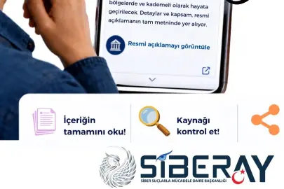 Siberay’dan sosyal medya kullanıcılarına 'dezenformasyon' uyarısı